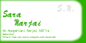 sara marjai business card